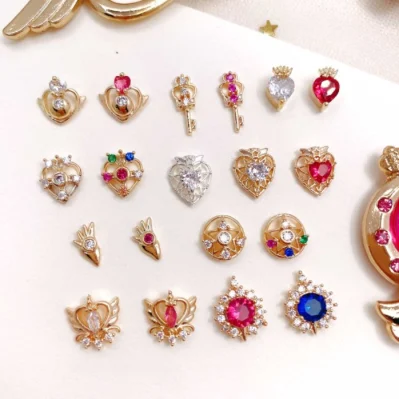 Sailor Moon Zirkon 3D Kristall Nageldekoration Charms