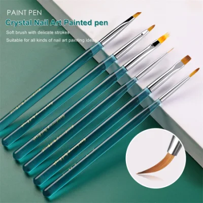 Großhandel neue Nail Art Pinsel Ocean Blue Rod Zughaken Kristall Stift Lichttherapie Nagel Stift