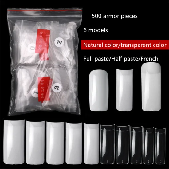 Großhandel 500PCS Klare weiße Nagelkunst-Nagel-Schönheits-Acrylnagel-Spitzen-künstliche falsche Nagel-Spitzen